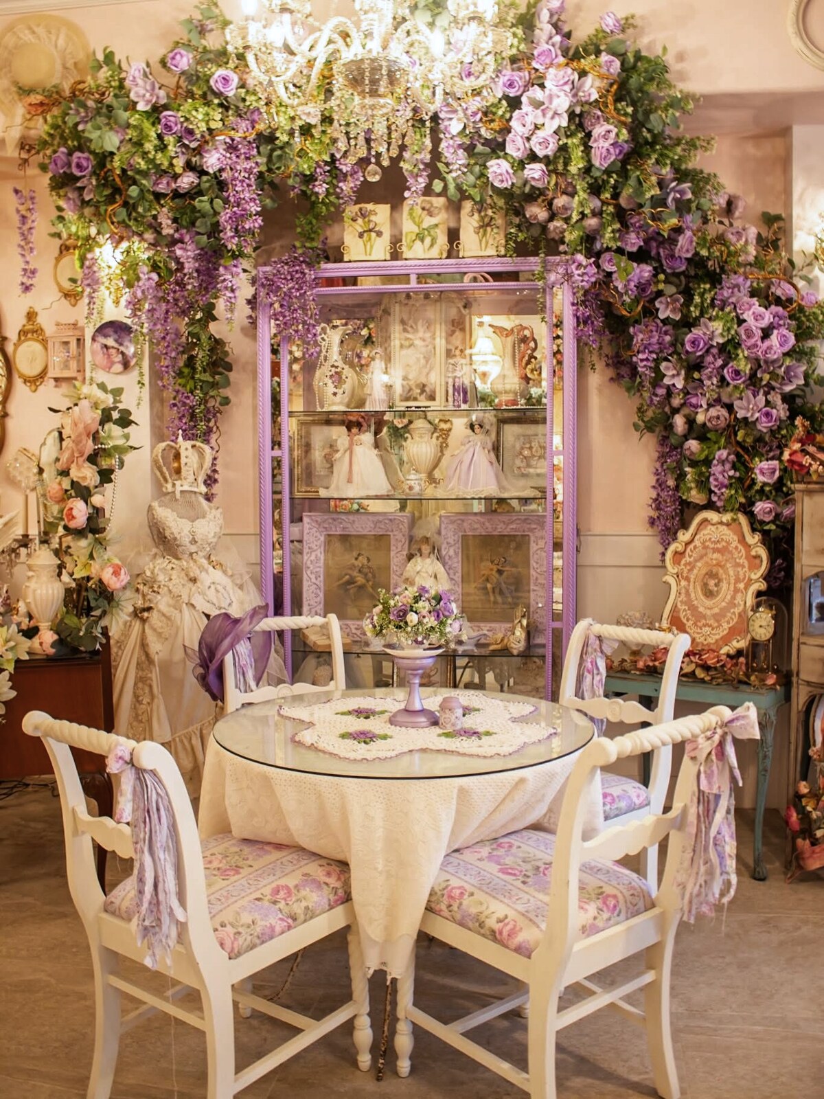 Purple floral arrangement